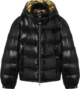 Versace ALLOVER BAROCCO DOWN JACKET Size: 50, colour: BLACK