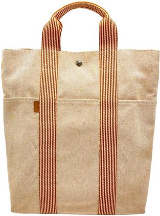 Herm&egrave;s Fourre Tout Orange Canvas Tote Bag (Pre-Owned)