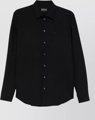 Emporio Armani wool shirt long sleeves button down collar