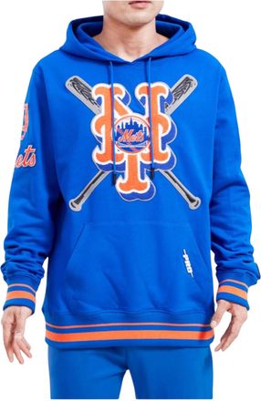 Pro Standard Pro Standard New York Mets Mash Up Logo Pullover Hoodie in Royal/Blue Men Fleece