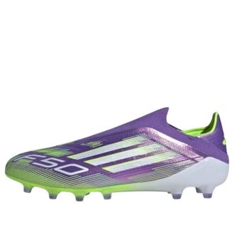 adidas F50 Elite Laceless AG Purple Rush Cloud White Lucid Lemon JR5364