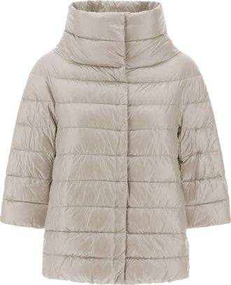 Herno Ultralight Oversized Puffer Coat With Snap Button Closure