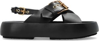 AGL Bulle Sandalen - Dames - Sandalen - Zwart - 41 EU - Leer - Schoenen