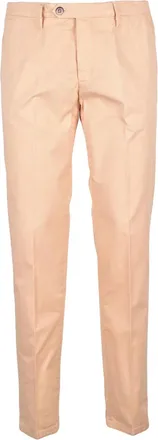Michele Carbone Classic Cotton Stretch Trousers with Tapered Leg Design