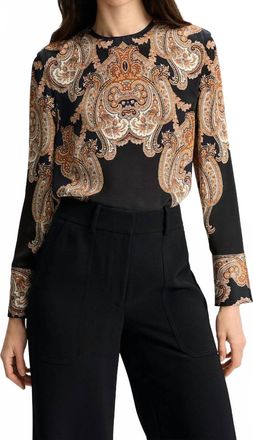 Veronica Beard Karisse Blouse In Black Multi