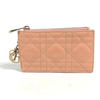 Dior Tweedehands leren portemonnees - Dames - Vintage Accessoires - Roze - ONE Size - Vintage