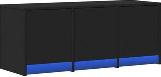 vidaXL Vidaxl - Mueble de tv con led madera de ingeniería negro 97x34x40 cm