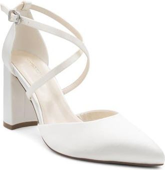 Touch Ups Beloved Ankle Strap Pointed Toe Pump in Ivory at Nordstrom, Size 8.5