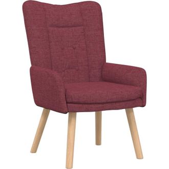 vidaXL Vidaxl - Silla Relax Rojo Vino Tinto 63 X 67 X 94 Cm Tela
