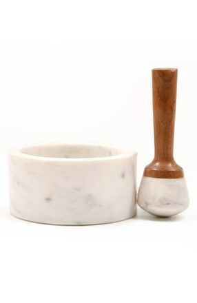 Verve Culture Marble Mortar and Pestle in White at Nordstrom