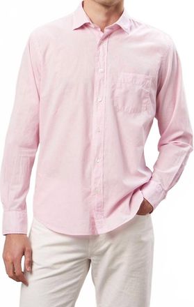 Hartford Paul Pat Button Down Shirt In Faded Rose
