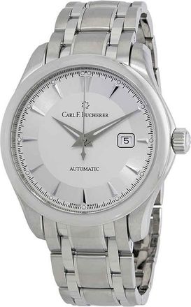 Bucherer Manero AutoDate Silver Dial Mens Watch 00.10915.08.13.21