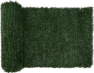 vidaXL Cerca Artificial Verde Oscuro 1 X 4 M Pvc Y Acero Vidaxl