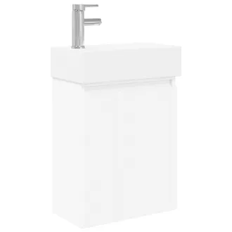 vidaXL M&oacute;dulo De Ba&ntilde;o Con Grifer&iacute;a Blanco 45,5 X 22,5 X 84 Cm Vidaxl