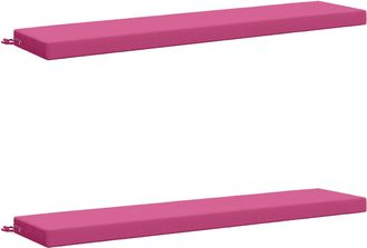 vidaXL Cojines Para Banco De 2 Piezas Soest 2 Uds. 100% Poli&eacute;ster Rosa Vidaxl