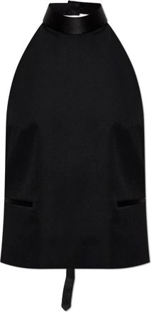 Alexander McQueen Wool Top - Dames - Tops zonder mouwen - Zwart - S - Wol - Tops
