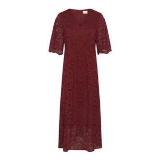 Kaffe Kasita Jurk - Dames - Jurken - Rood - Maat: L