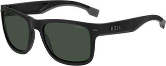 HUGO BOSS BOSS 1496/S 0O6W 55 Matte Black/Green Polarized