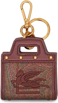 Etro Pailey Love Trotter bag charm - women - Calf Leather/Polyester/Cotton/PVC - One Size - Red