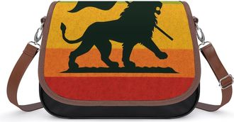 Generic Rastafarian Lion Reggae Music Crossbody Bags for Women Shoulder Messenger Bag Purse Handbags