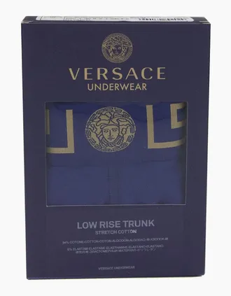 Versace Mens Versace Greca Border Trunks Blue - Size: 33/32/32
