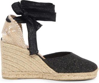 Castaner Zwarte en gouden espadrilles met sleehak - Dames - Sleehakken - Zwart - 40 EU - Schoenen