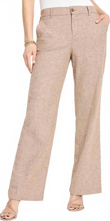 Nic+Zoe Womens Eliot Wide-Leg Pants In Brown Mix