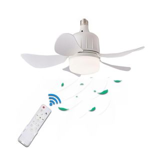 OEM Ventilador De Techo Led E27 Con Control Remoto Para Regular La Intensidad De La Luz, Ideal Para Sala De Estar, Oficina Y Hogar, 85-265v