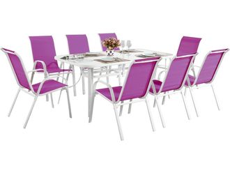 Habitat et Jardin Conjunto De Jard&iacute;n Mesa + 6 Sillas De Textileno c&oacute;rdoba - Fuschia