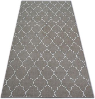 RugsX Rugsx - Carpet sense Micro 81220 trellis beige/white beige 80x150 cm
