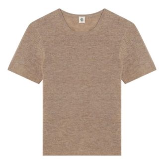 The Garment Short Sleeve Crew Neck T-Shirt - female - The Garment - Round-neck Knitwear - Brown - XS - Knitwear