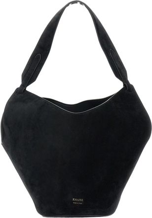 Khaite Reversible Scarf-Inspired Mini Tote in Pebbled Calfskin