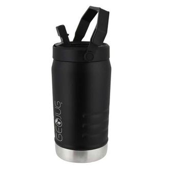 Brentwood Vacuum Insulated Sports Water Jug, Spout Straw Lid, Large Handle with Fence Hook in Black at Nordstrom
