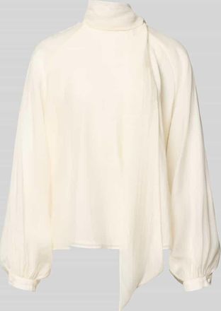Copenhagen Muse Blusenshirt aus Lyocell-Mix mit Schal in Offwhite, Gr&ouml;&szlig;e XL