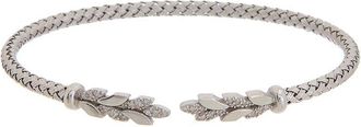 Meshmerise 18K Over Silver 0.15 ct. tw. Diamond Mesh Bangle Bracelet