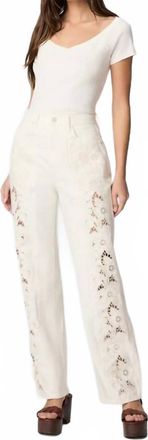 Paige Sawyer Straight Jean In Tonal Ecru