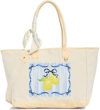 Madden Girl Lemon Graphic Canvas Tote in Natural/Banana at Nordstrom Rack