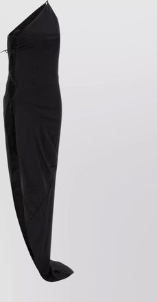 Rick Owens one shoulder maxi dress with side slit