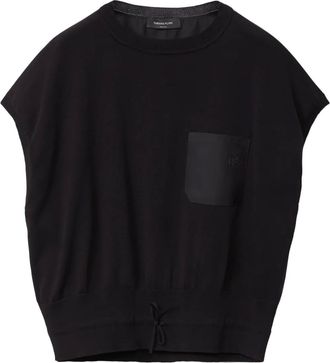 Fabiana Filippi T-shirt con logo ricamato - Nero