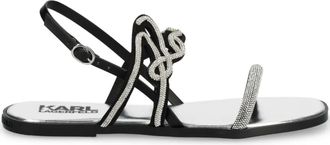 Karl Lagerfeld Sandali con logo - Argento