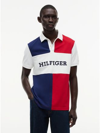 Tommy Hilfiger Mens Regular Fit Colorblock Polo - Red - XXXL