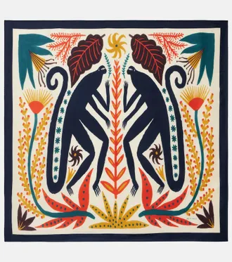 Etro Printed silk twill scarf