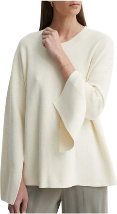 &Aacute;eron Priam Sweater - Dames - Ronde hals truien - Beige - S - Katoen - Truien & Vesten