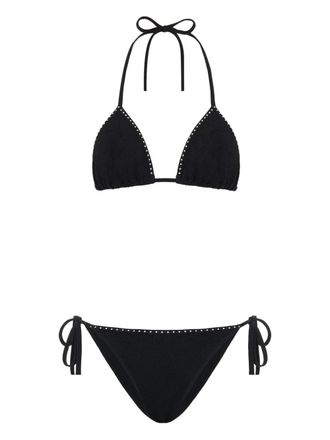 Hunza G Gina smocked bikini set - Black
