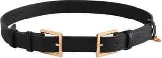 Fracomina Damesriem Eco-Leer Stijlvol - Dames - Riemen - Zwart - M - Leer - Accessoires