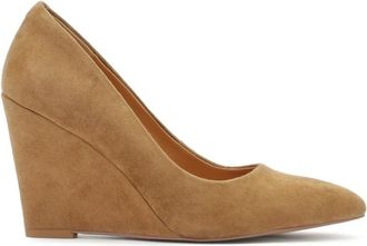Kazar Su&egrave;de pumps met hakken - Dames - Sleehakken - Bruin - 40 EU - Su&egrave;de - Schoenen