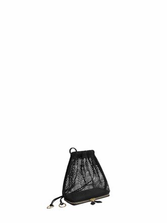 Alaia Womens Drawstring Bag Le Pochon Black Polyamide Shoulder