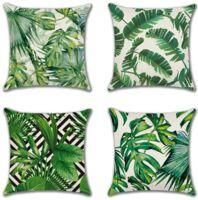 OEM Fundas Para Cojines De Exterior, Juego De 4 Piezas, Impermeables, Con Estampado De Plantas Tropicales Verdes, Ideales Para La Decoraci&oacute;n De Patios, Ja