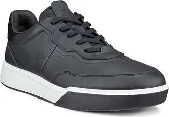 Ecco Street Court Low Top Sneaker in Black/black at Nordstrom, Size 47