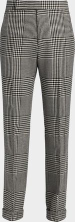 Tom Ford Men & apos;s Master Prince of Wales Wool Trousers